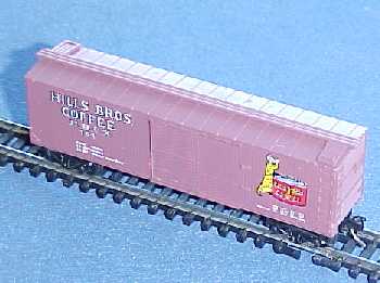 40' Wooden Boxcar - Hills Bros. Coffee (14kb)